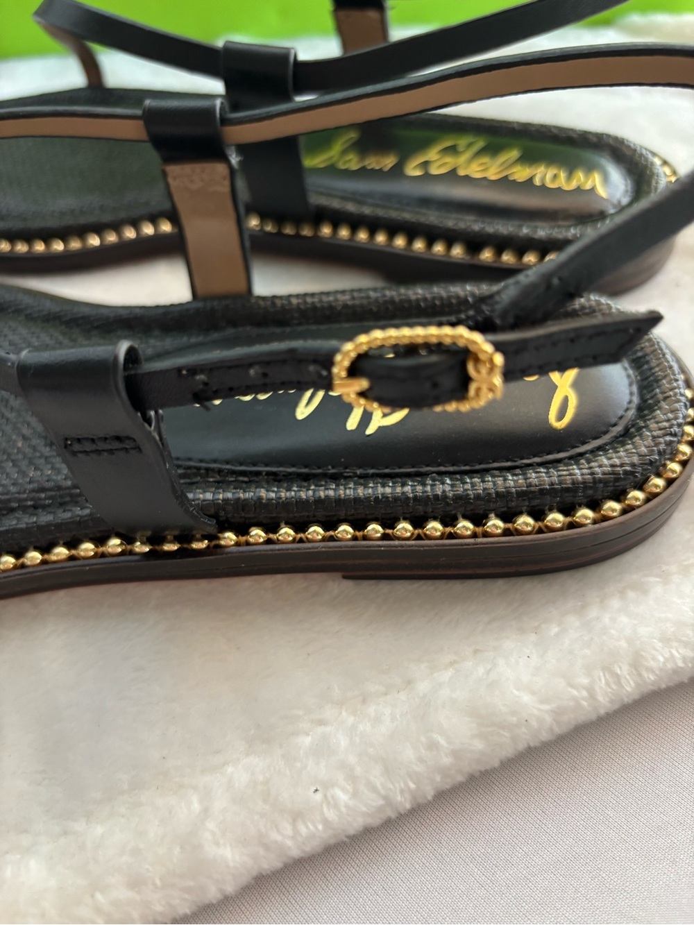 Sam Edelman Tenly Leather Strappy Sandal, Mismatched Pair, Black Size 9 & 9.5 - Picture 7 of 15